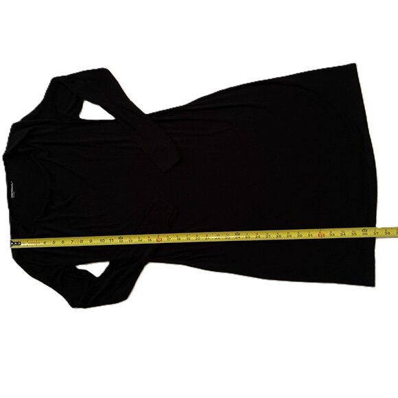 GAP MATERNITY WOMENS DRESS Size S BLACK Shift Dress COWL NECK Long Sleeve 0949AT - Picture 7 of 9